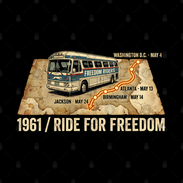 1961 Freedom Riders – Ride For Freedom Civil Rights Bus by UrbanLifeApparel