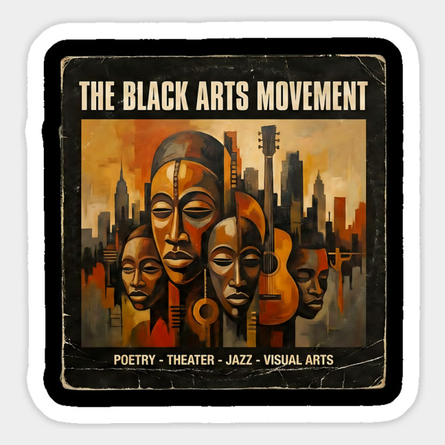 The Black Arts Movement – Poetry, Jazz & Visual Arts Tribute Magnet by UrbanLifeApparel
