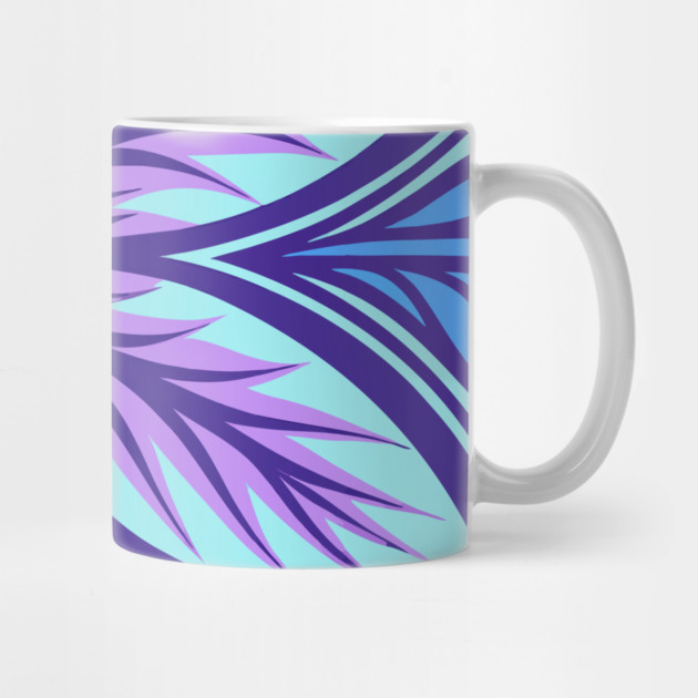 Electric Blue and Purple Abstract Swirly Pattern by DonWillisJrArt