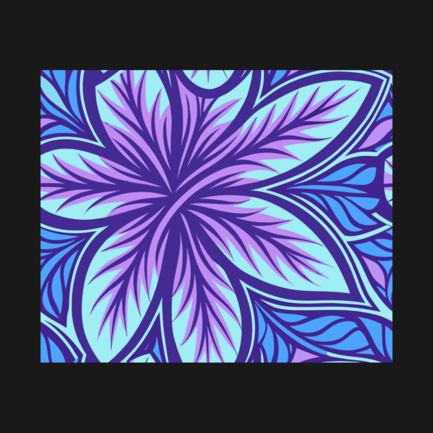 Electric Blue and Purple Abstract Swirly Pattern by DonWillisJrArt