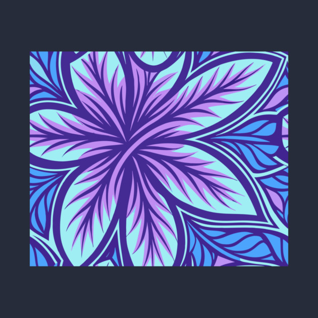 Electric Blue and Purple Abstract Swirly Pattern by DonWillisJrArt