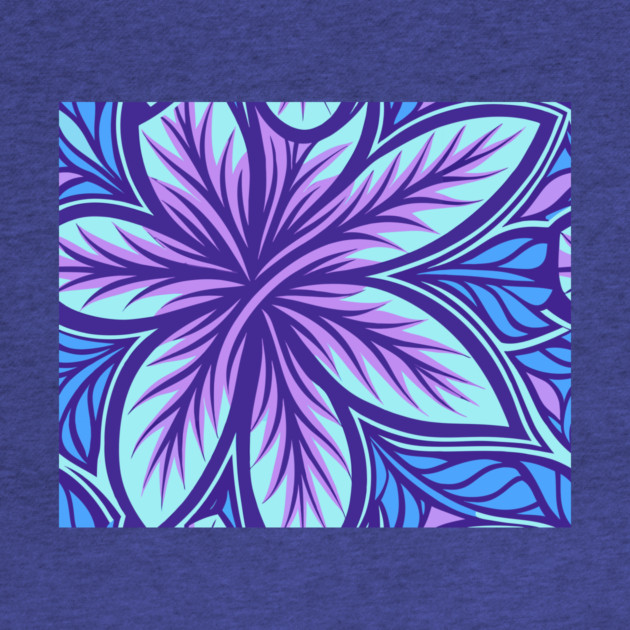 Electric Blue and Purple Abstract Swirly Pattern by DonWillisJrArt