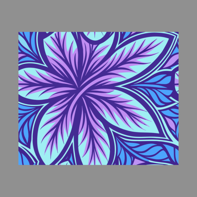 Electric Blue and Purple Abstract Swirly Pattern by DonWillisJrArt