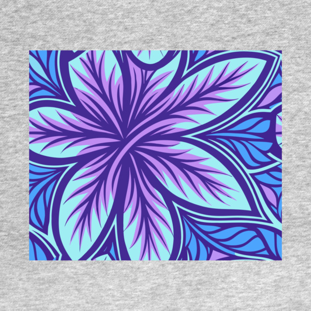 Electric Blue and Purple Abstract Swirly Pattern by DonWillisJrArt