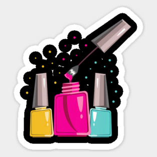 Nail Polish Bottles Manicurist Beauty Salon Artist Sticker