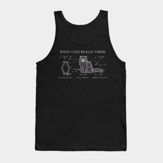 What Cats Really Think Isaac Newton Funny Cat Lover Tank Top by ArtistTee ⭐⭐⭐⭐⭐