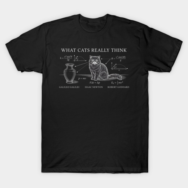 What Cats Really Think Isaac Newton Funny Cat Lover T-Shirt by ArtistTee ⭐⭐⭐⭐⭐