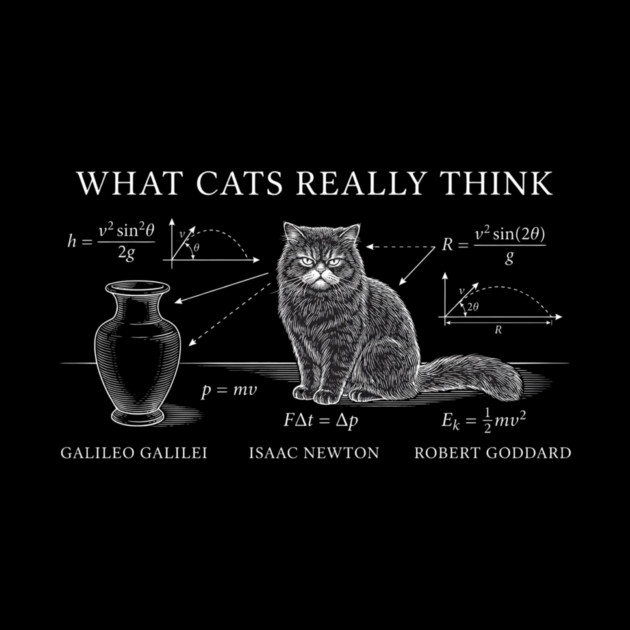 What Cats Really Think Isaac Newton Funny Cat Lover by ArtistTee ⭐⭐⭐⭐⭐