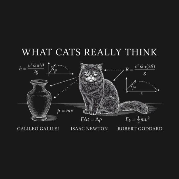 What Cats Really Think Isaac Newton Funny Cat Lover by ArtistTee ⭐⭐⭐⭐⭐