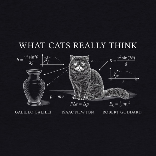 What Cats Really Think Isaac Newton Funny Cat Lover by ArtistTee ⭐⭐⭐⭐⭐