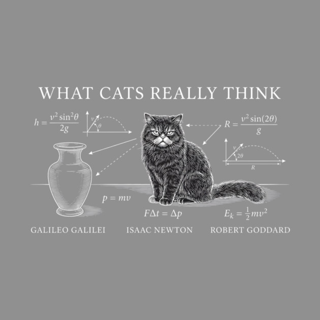 What Cats Really Think Isaac Newton Funny Cat Lover by ArtistTee ⭐⭐⭐⭐⭐