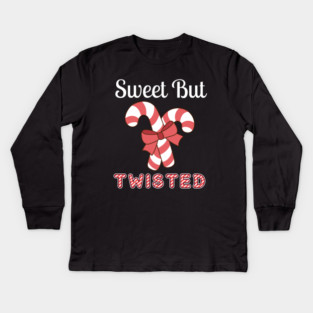 Sweet But Twisted Candy Cane Kids Long Sleeve T-Shirt