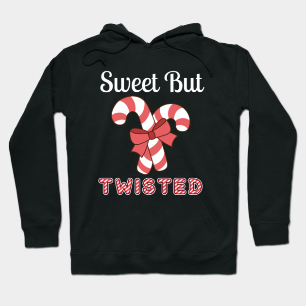 Sweet But Twisted Candy Cane Hoodie by Creatifly Graphic Tees