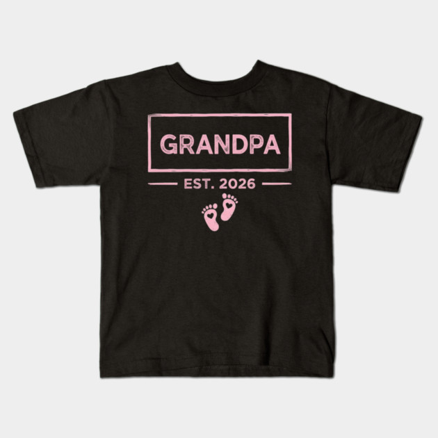 Grandpa Est. 2026 Expecting Father Kids T-Shirt by ArtistTee ⭐⭐⭐⭐⭐