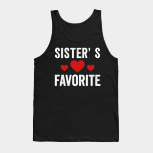 Sister's Favorite Heart Love Sibling Tank Top