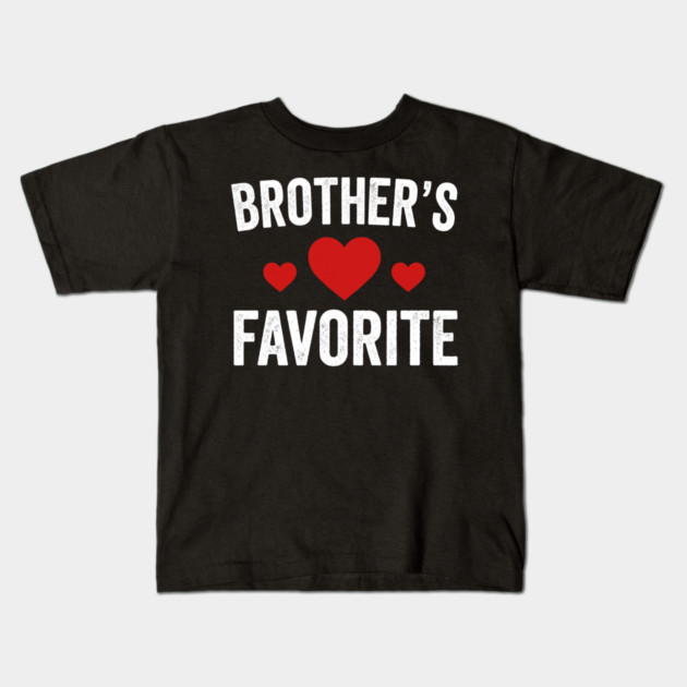 Brother's Favorite Heart Love Sibling Gift Kids T-Shirt by ArtistTee ⭐⭐⭐⭐⭐
