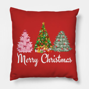 Merry Christmas Tree Pillow