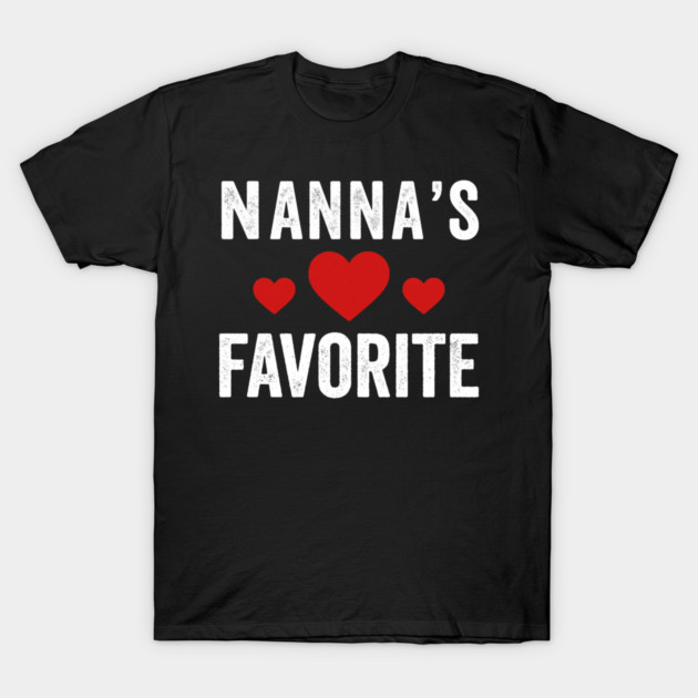 Nanna's Favorite Grandma Heart Grandparent T-Shirt by ArtistTee ⭐⭐⭐⭐⭐
