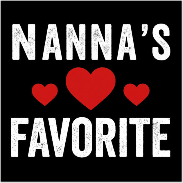 Nanna's Favorite Grandma Heart Grandparent Wall Art by ArtistTee ⭐⭐⭐⭐⭐