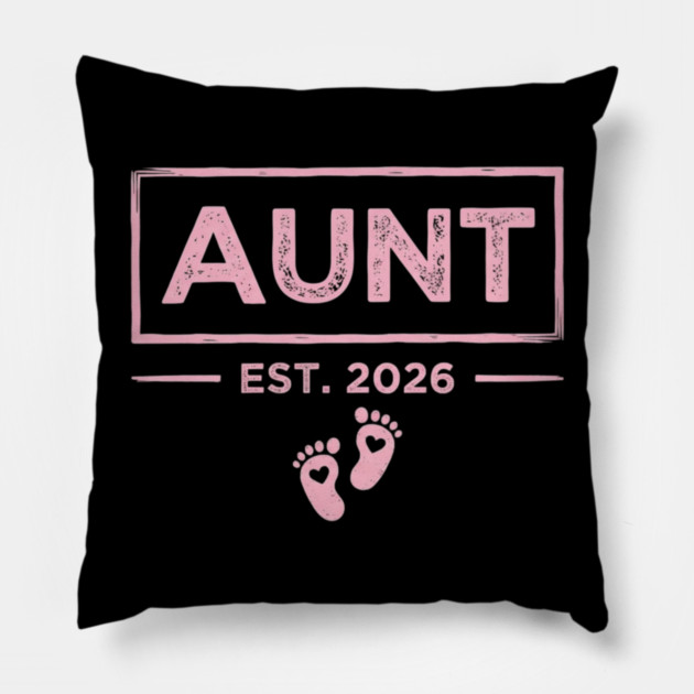 Aunt Est. 2026 Expecting Announcement Baby Reveal Pillow by ArtistTee ⭐⭐⭐⭐⭐
