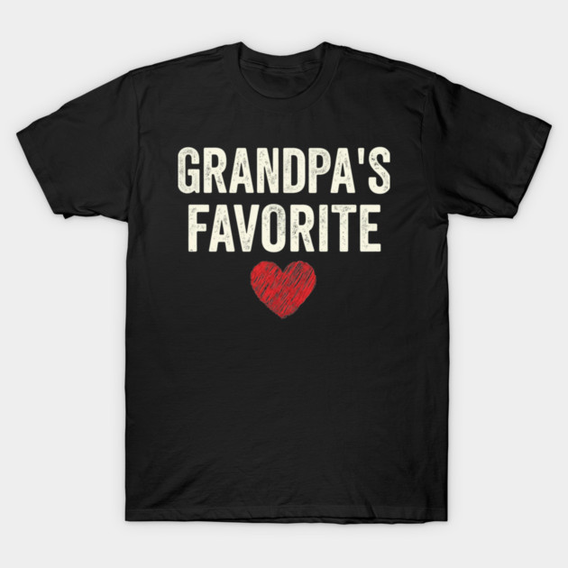 Grandpa's Favorite Heart Grandparent Gift T-Shirt by ArtistTee ⭐⭐⭐⭐⭐