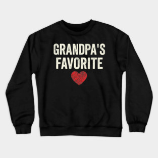 Grandpa's Favorite Heart Grandparent Gift Crewneck Sweatshirt