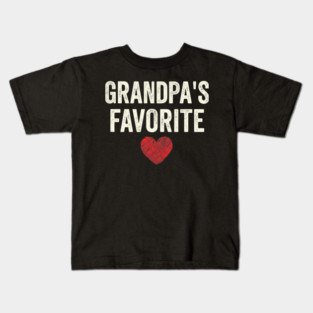 Grandpa's Favorite Heart Grandparent Gift Kids T-Shirt