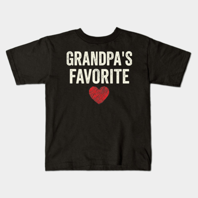 Grandpa's Favorite Heart Grandparent Gift Kids T-Shirt by ArtistTee ⭐⭐⭐⭐⭐