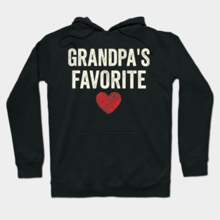 Grandpa's Favorite Heart Grandparent Gift Hoodie