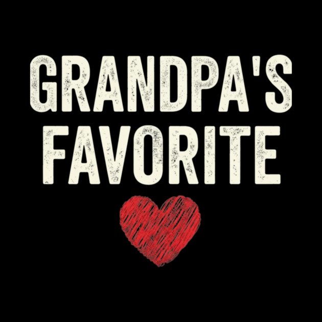 Grandpa's Favorite Heart Grandparent Gift by ArtistTee ⭐⭐⭐⭐⭐