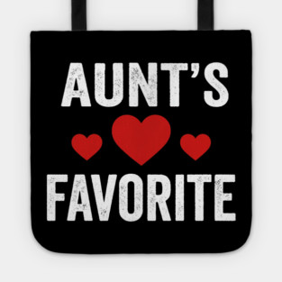 Aunt's Favorite Family Love Heart Tote
