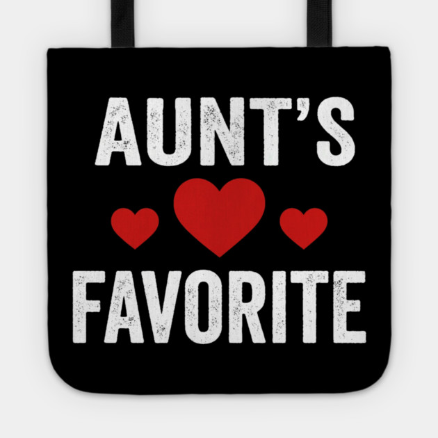Aunt's Favorite Family Love Heart Tote by ArtistTee ⭐⭐⭐⭐⭐