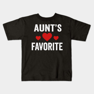 Aunt's Favorite Family Love Heart Kids T-Shirt