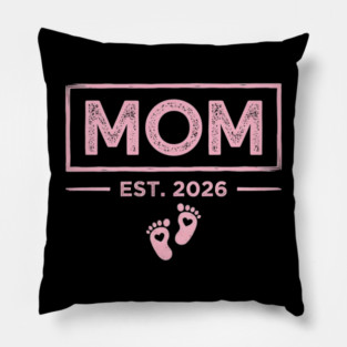 Mom Est. 2026 Expecting Mother Pregnancy Announcement Pillow