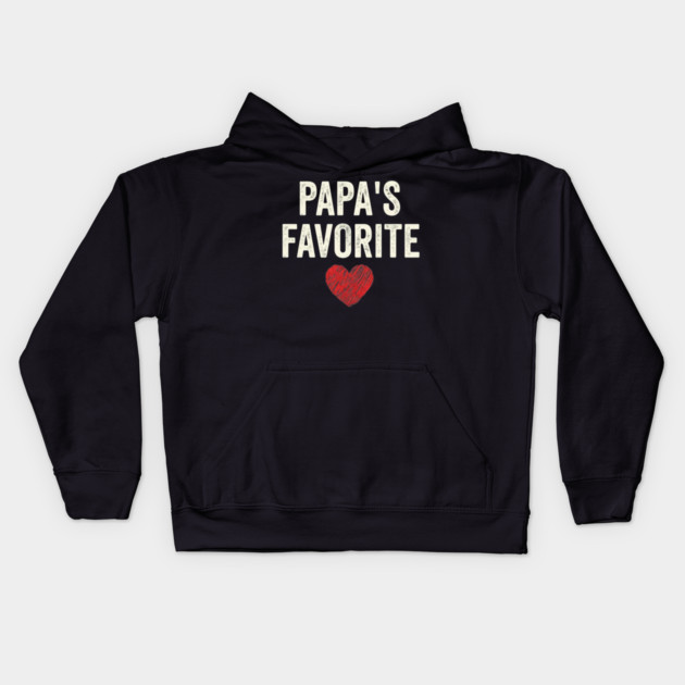 Papa's Favorite Father's Day Dad Kids Hoodie by ArtistTee ⭐⭐⭐⭐⭐