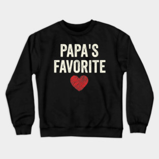 Papa's Favorite Father's Day Dad Crewneck Sweatshirt