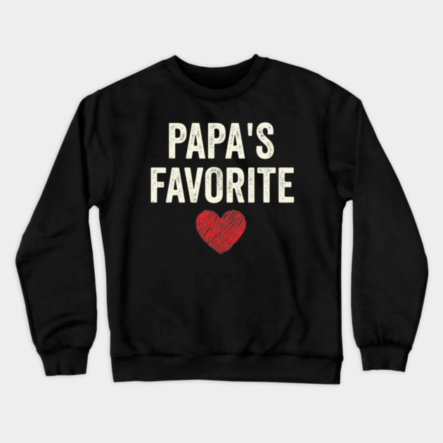 Papa's Favorite Father's Day Dad Crewneck Sweatshirt by ArtistTee ⭐⭐⭐⭐⭐