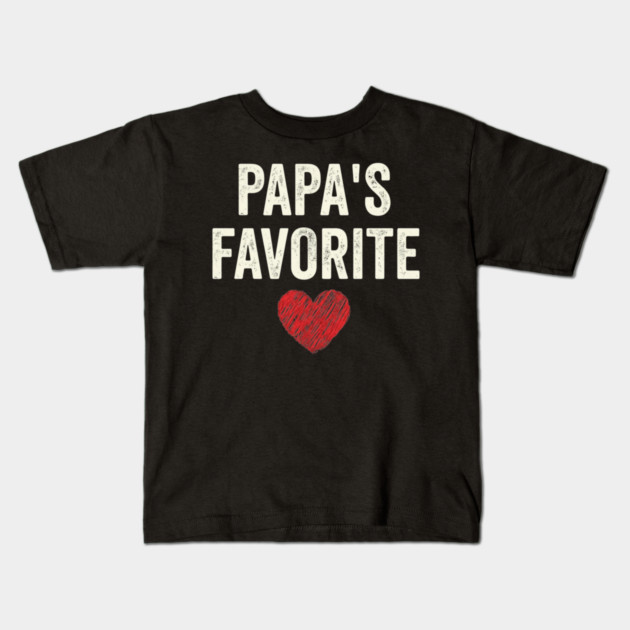 Papa's Favorite Father's Day Dad Kids T-Shirt by ArtistTee ⭐⭐⭐⭐⭐