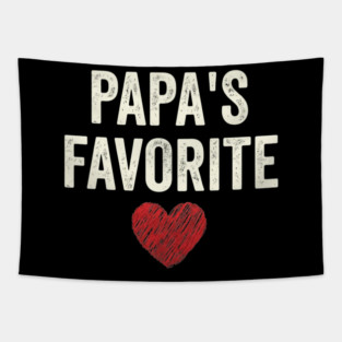 Papa's Favorite Father's Day Dad Tapestry