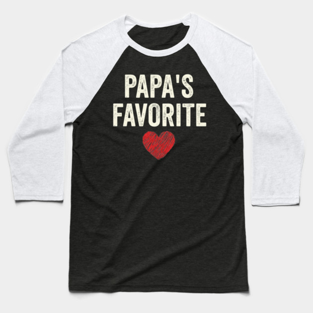Papa's Favorite Father's Day Dad Baseball T-Shirt by ArtistTee ⭐⭐⭐⭐⭐