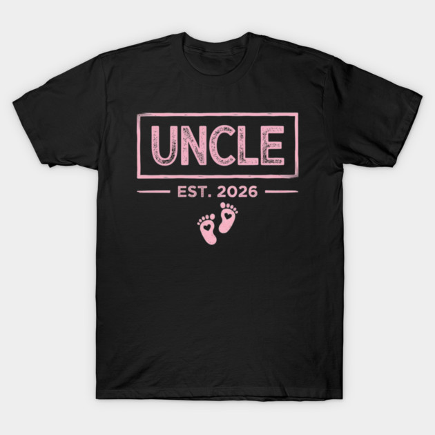 Uncle Est. 2026 Baby Announcement T-Shirt by ArtistTee ⭐⭐⭐⭐⭐