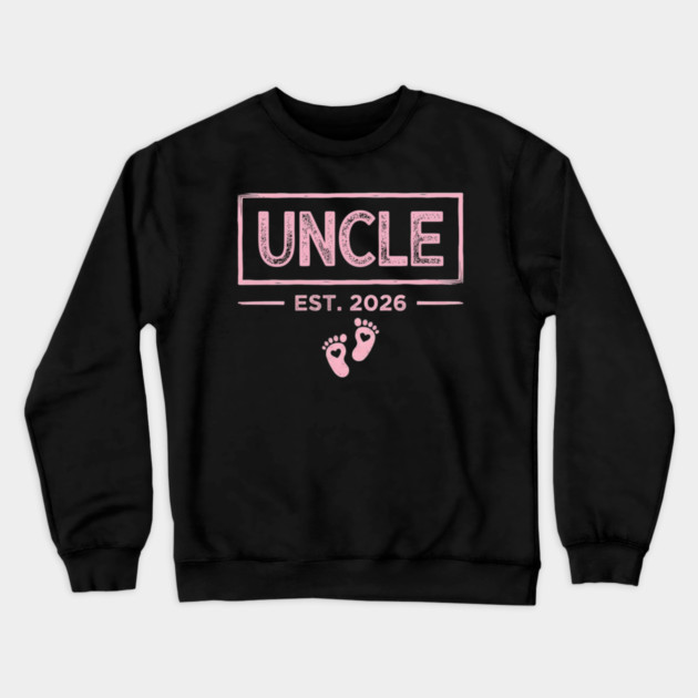 Uncle Est. 2026 Baby Announcement Crewneck Sweatshirt by ArtistTee ⭐⭐⭐⭐⭐