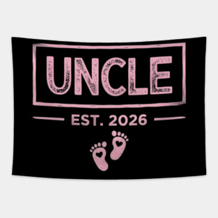 Uncle Est. 2026 Baby Announcement Tapestry