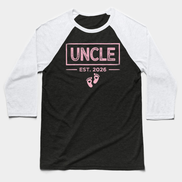 Uncle Est. 2026 Baby Announcement Baseball T-Shirt by ArtistTee ⭐⭐⭐⭐⭐
