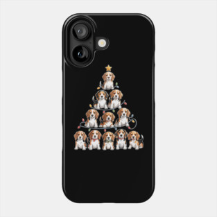 Funny Beagle Christmas Tree Dog Lovers Phone Case