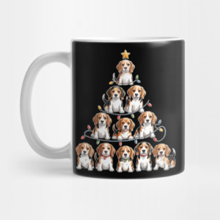 Funny Beagle Christmas Tree Dog Lovers Mug