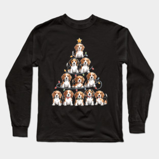 Funny Beagle Christmas Tree Dog Lovers Long Sleeve T-Shirt