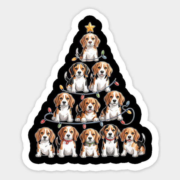 Funny Beagle Christmas Tree Dog Lovers Magnet by yangho