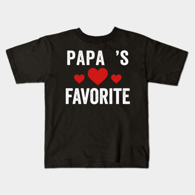 Papa's Favorite Father's Day Family Kids T-Shirt by ArtistTee ⭐⭐⭐⭐⭐