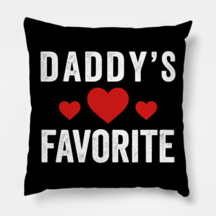 Daddy's Favorite Heart Love Family Pillow